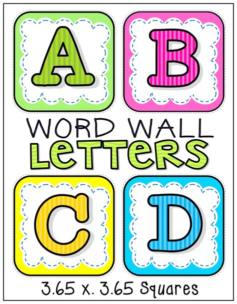 Word Wall Alphabet Letters Printable